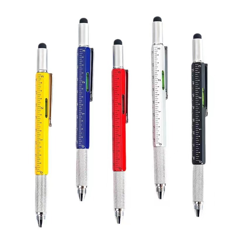 Erasable Ink Screwdriver Ballpoint Pen Level Ruler Tool Pen Metal Push-Button Bullet-Tip Ballpoint P