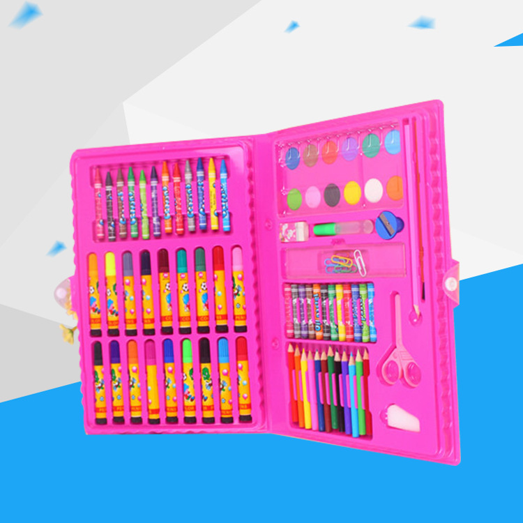 Wholesale 86-Piece Watercolor Pencil Stationery Set Art Brush Set Gift Box with Drawing and Coloring