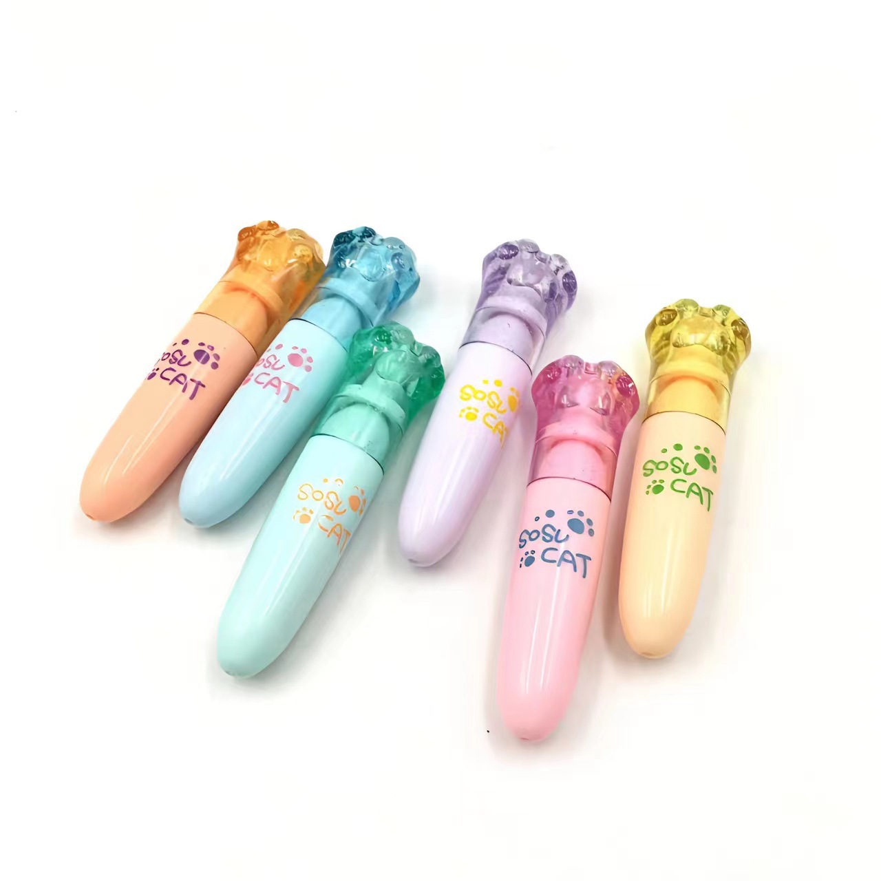 Cat Paw Highlighter Children's Drawing Pen Color Note Marker